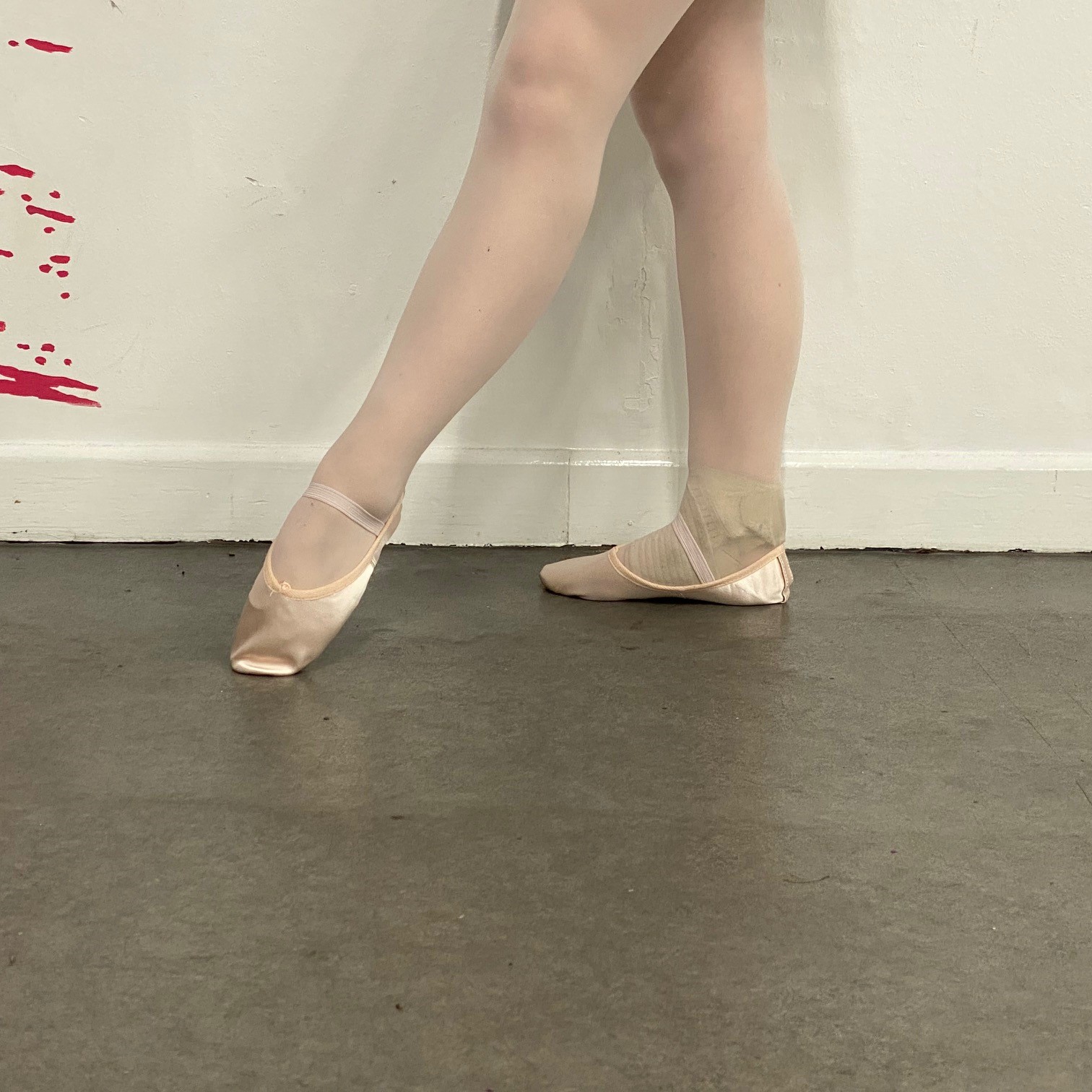 Satin Ballet Shoes (with pre sewn elastic) Rooftop Studios