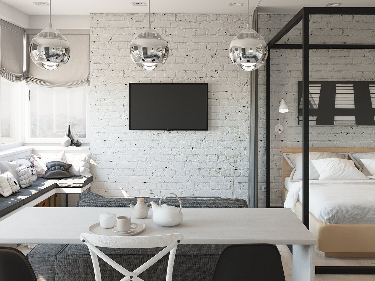 Studio Apartment Interior Design With Cute Decorating Ideas RooHome