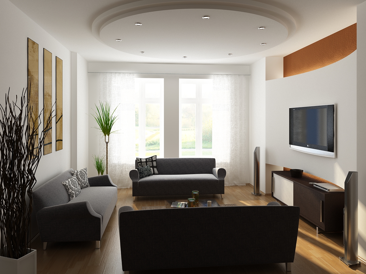 Modern Home Theatre Room Style Designs For Living Room RooHome
