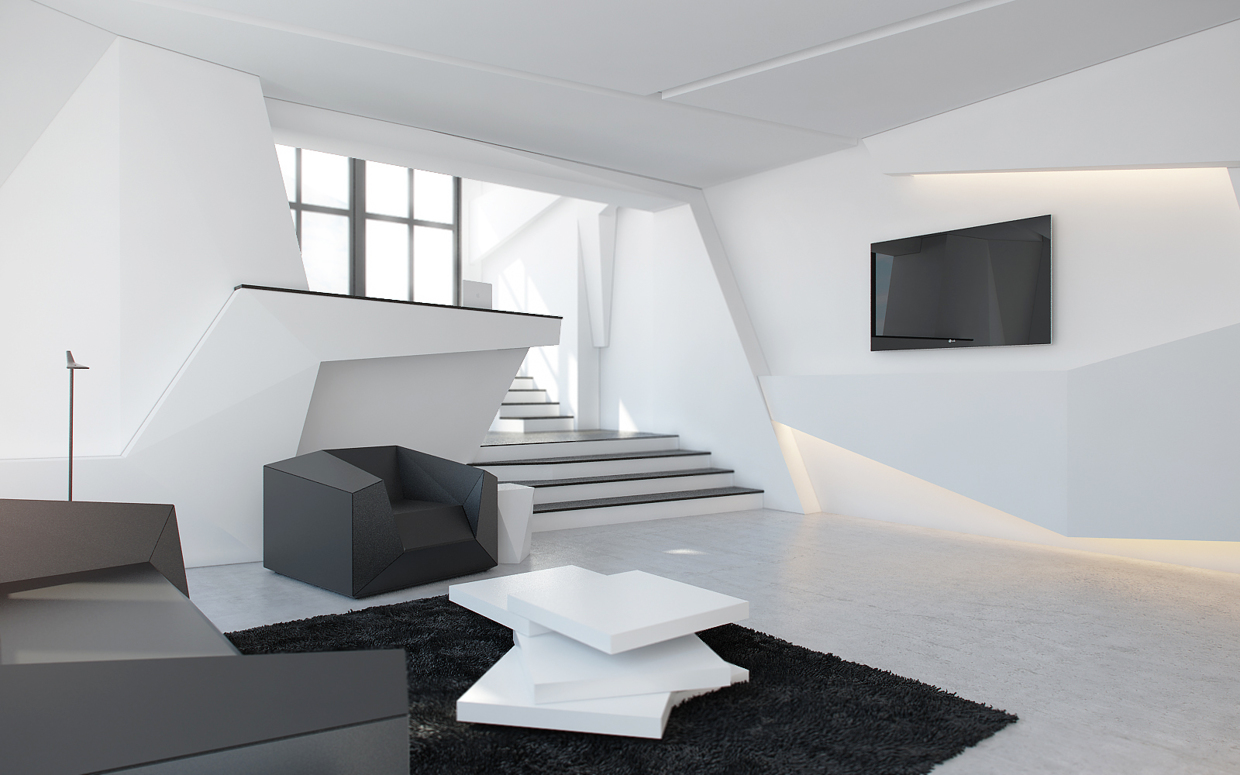 Studio Apartment Design Inspiration With Futuristic