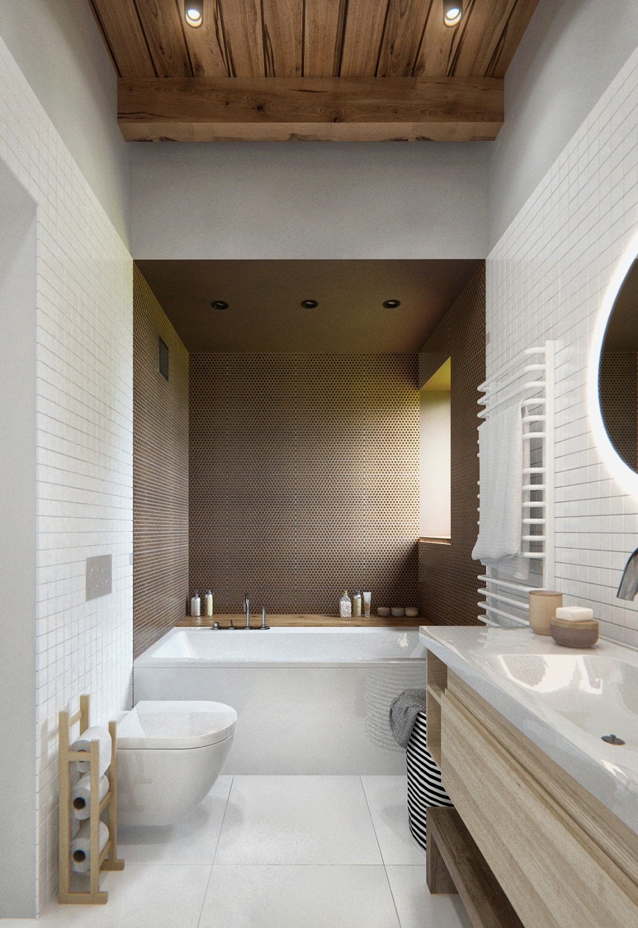 Scandinavian Bathroom Design Ideas With White Color Shade Which Can