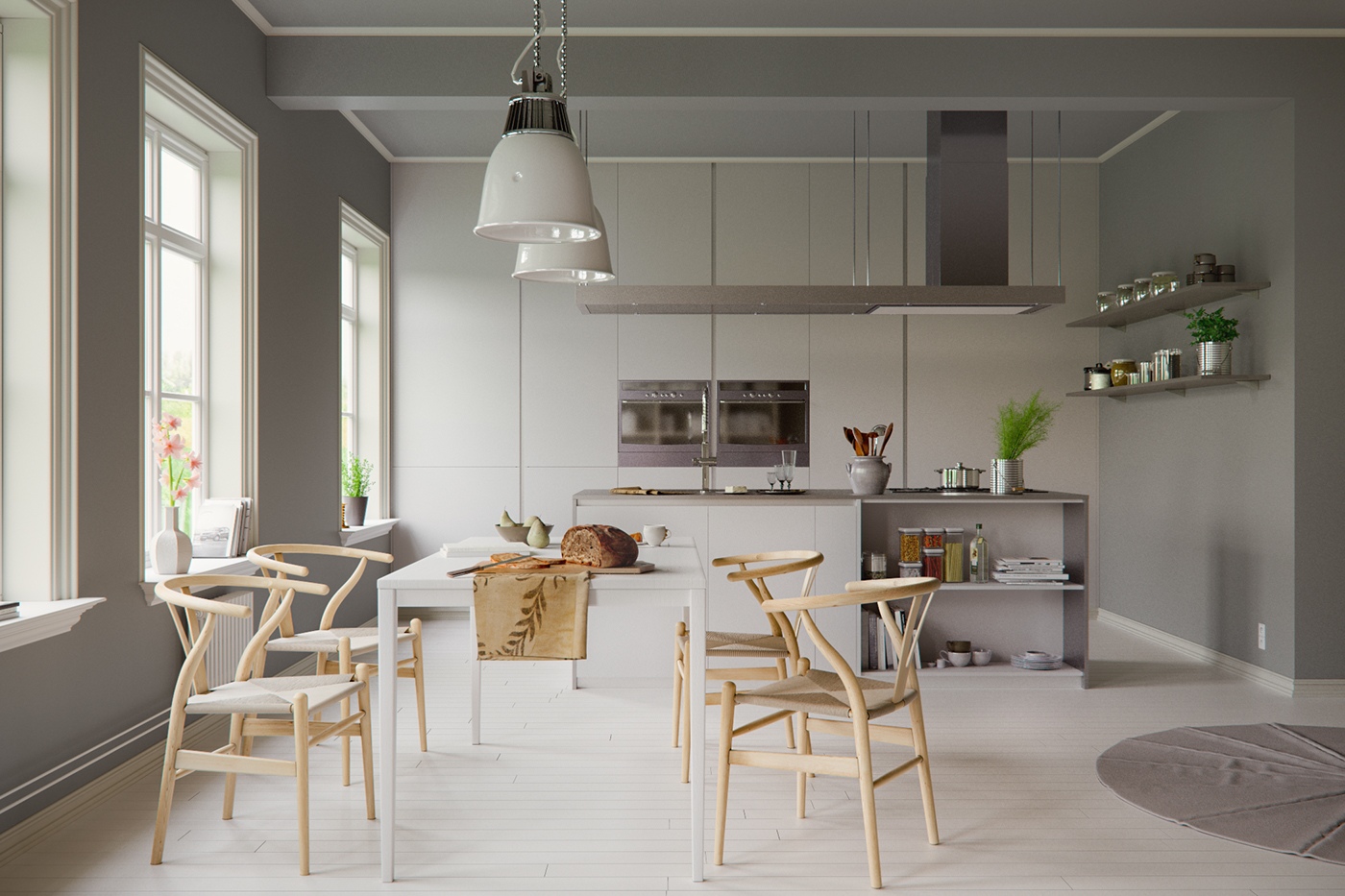 Modern Dining Room Designs Combined With Scandinavian Style Brings an