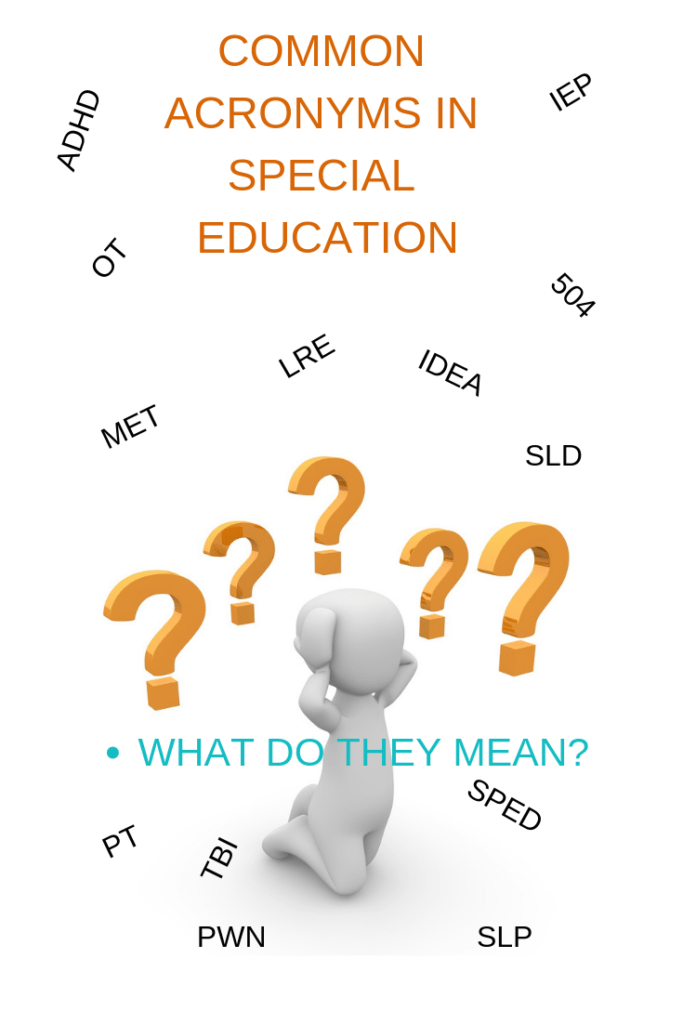 Special Education Acronyms The heart of Special Education Preschool