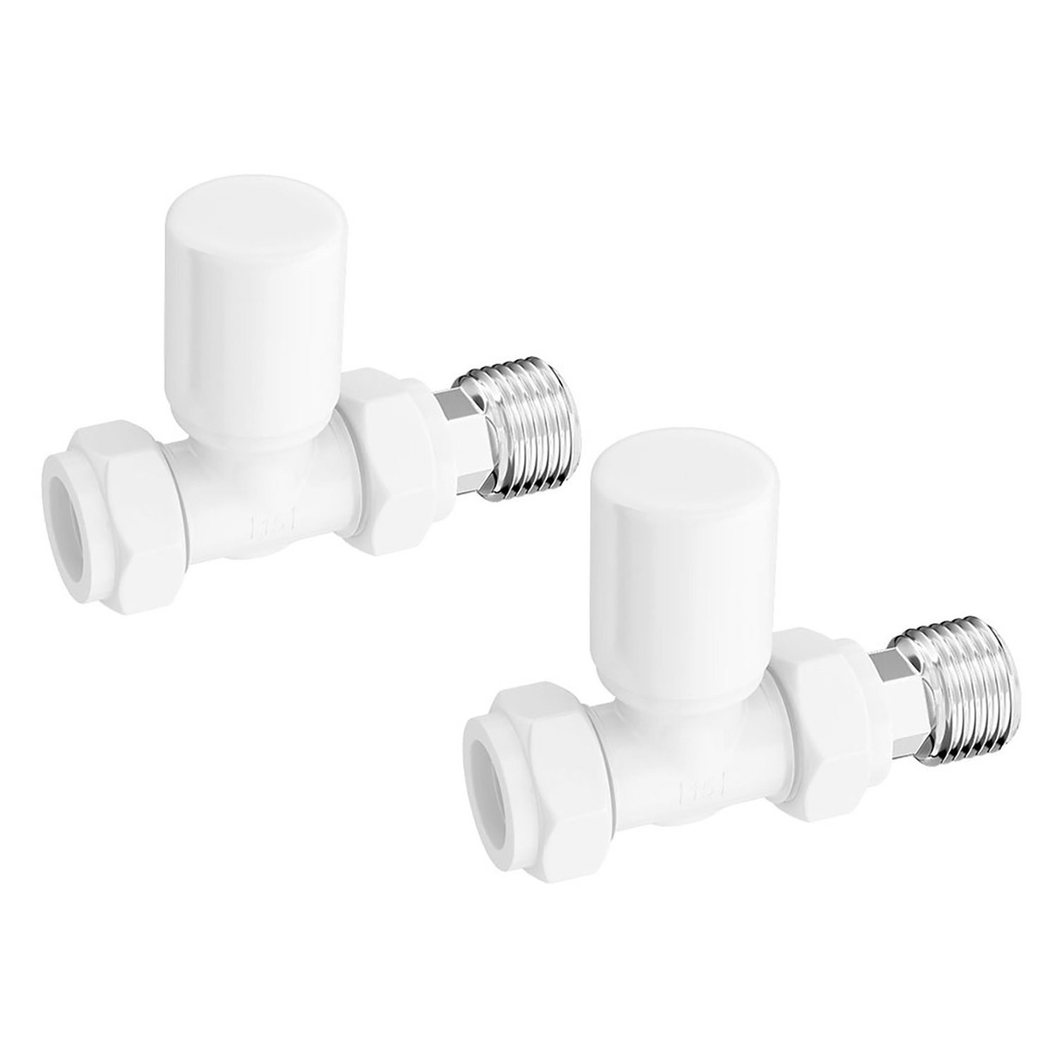 Modern White Angled Bathroom Radiator Valves Great Price
