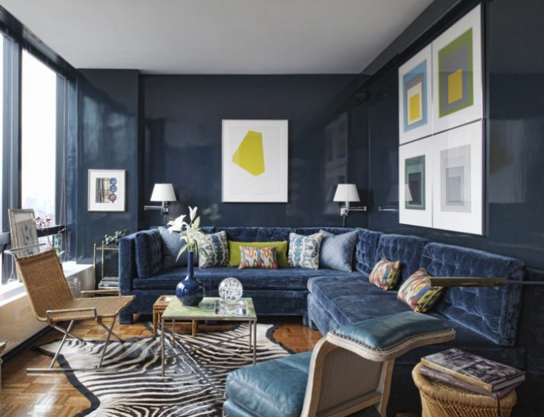 How to Style a Blue Sofa in 2020 on