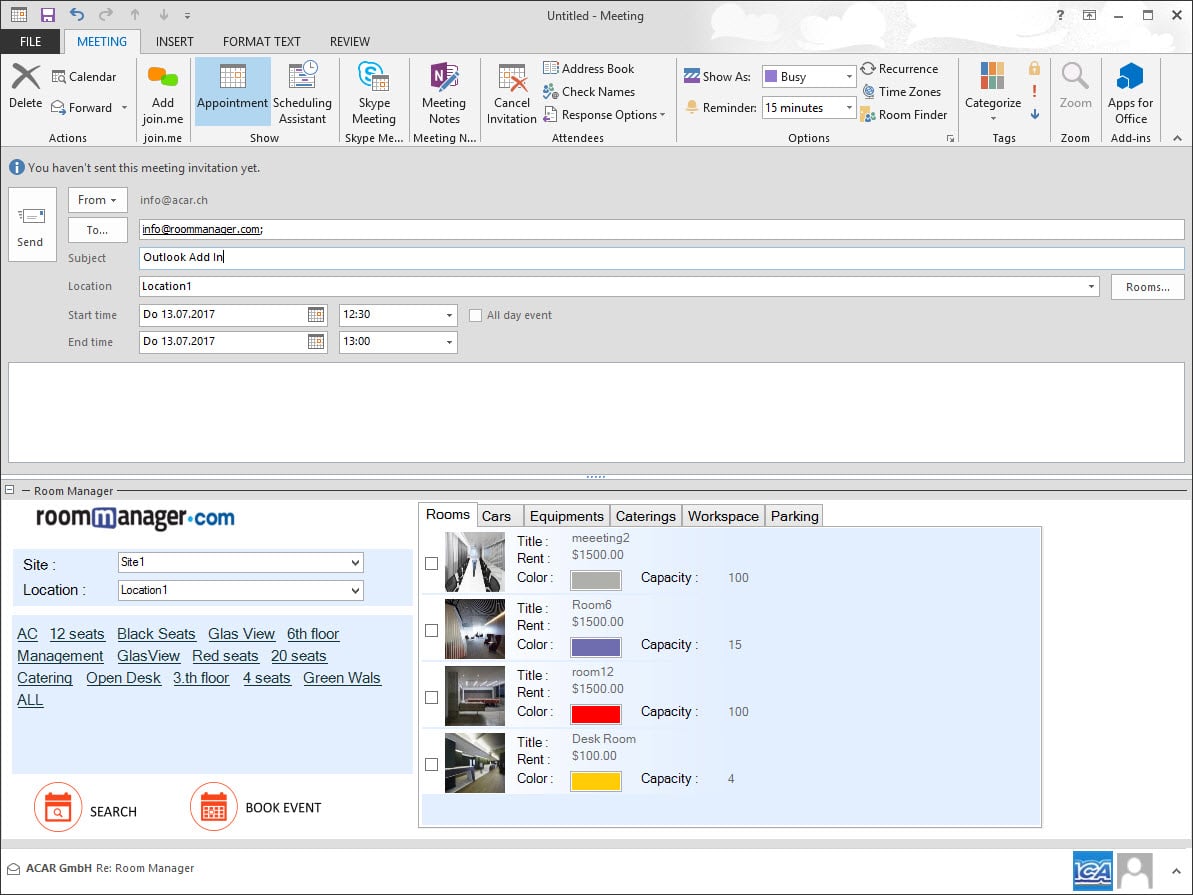 Conference Room Booking Software for Office 365 and SharePoint