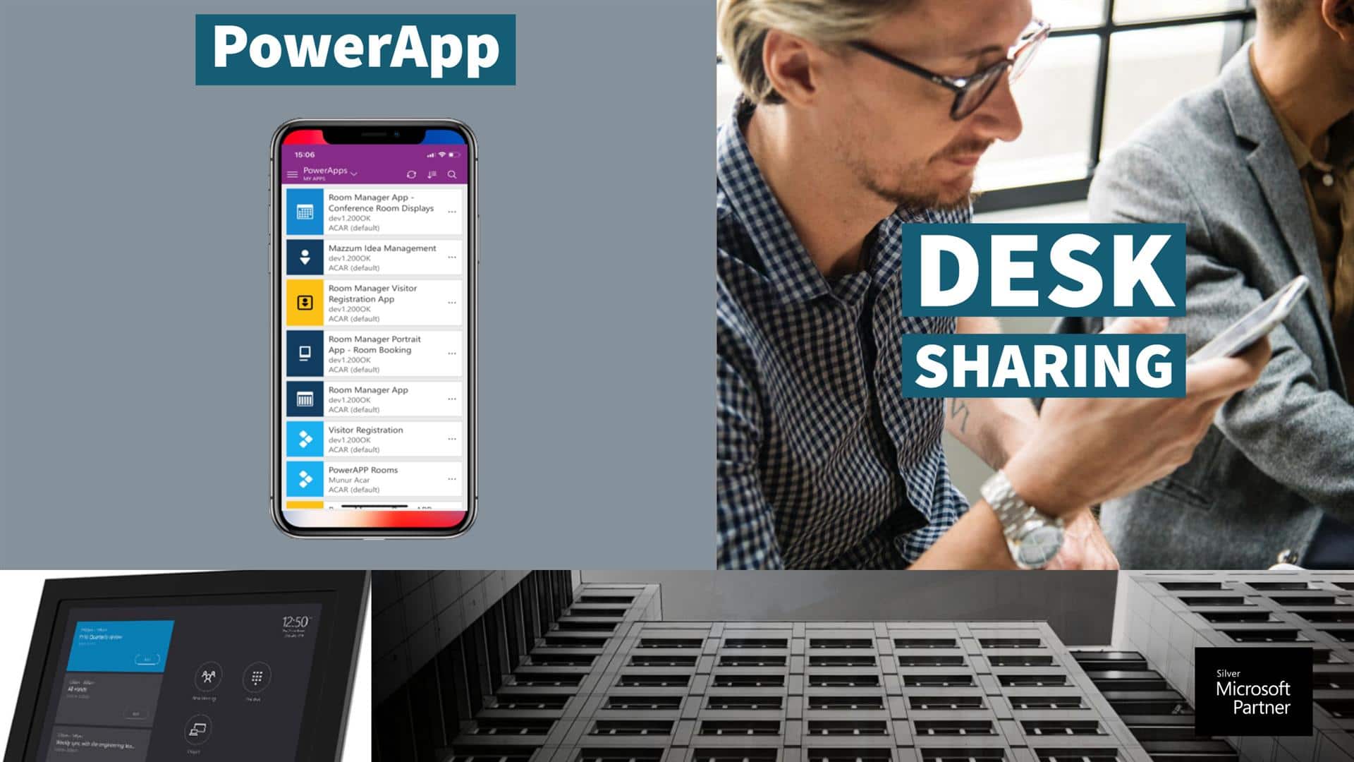 Desk Sharing PowerApp (Large) Room Manager Office 365
