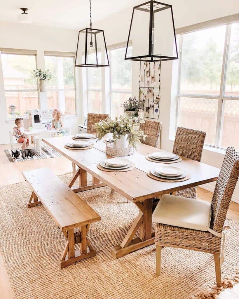 Jute Rug Dining Room