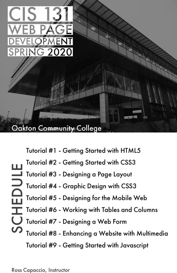  Design Classes for Spring 2020 at Oakton Community College röös