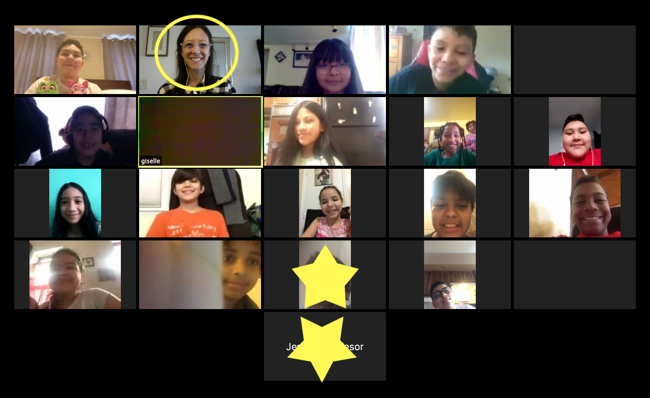 Ms. Canonico's 4th Grade Class Zooms Together Roosevelt School