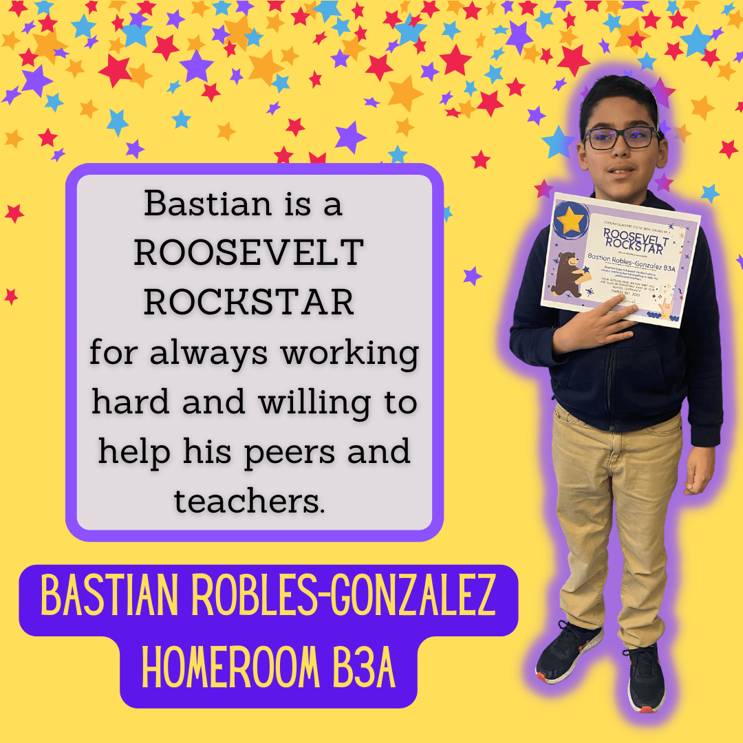 Celebrating Our March Rock Stars Roosevelt School