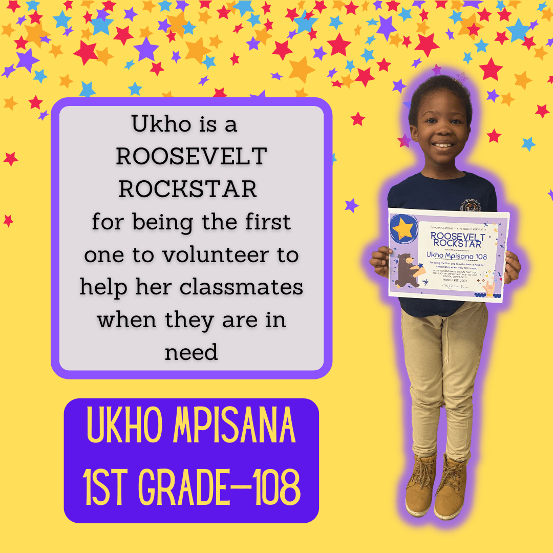 Celebrating Our March Rock Stars Roosevelt School