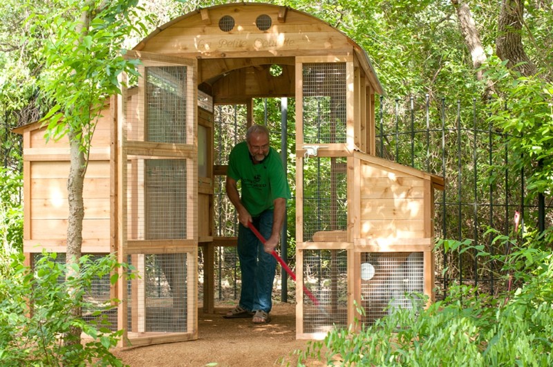 RoundTop WalkIn Large Chicken Coop Roost & Root