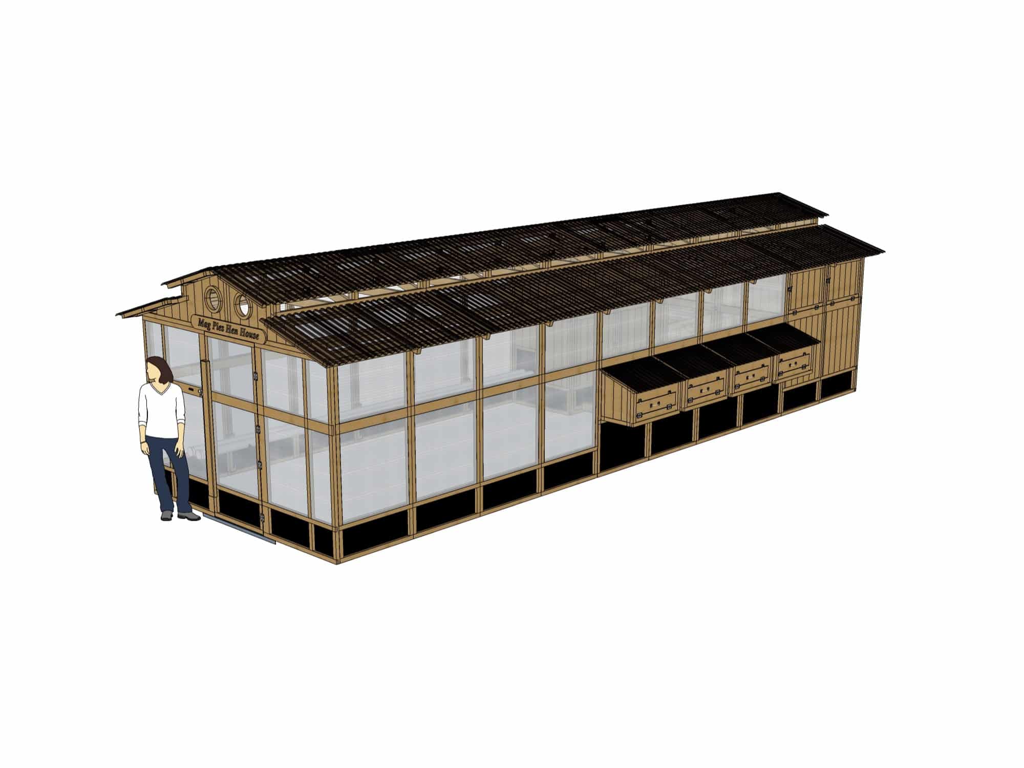 SnowStorm Panels Heritage Chicken Coop Model 30 Roost & Root