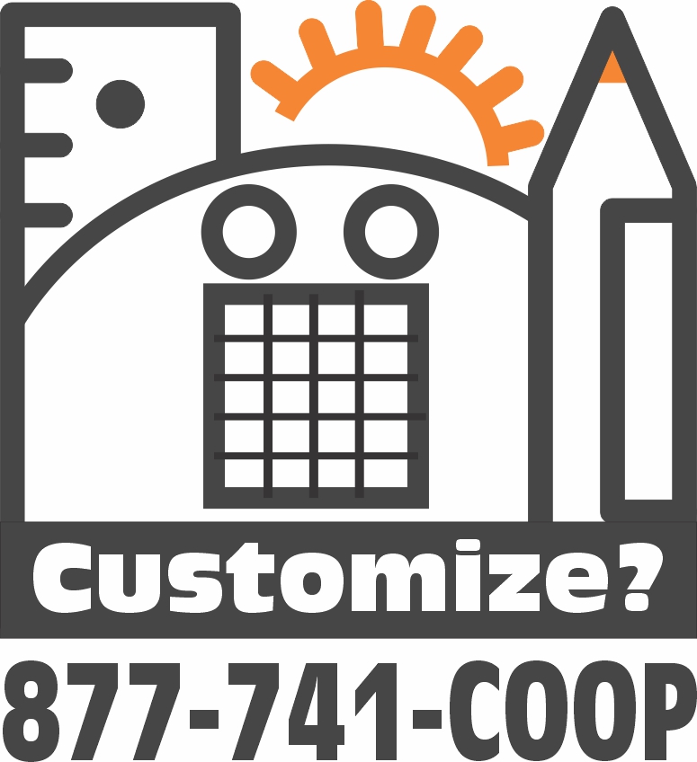 RoundTop WalkIn Large Chicken Coop Roost & Root