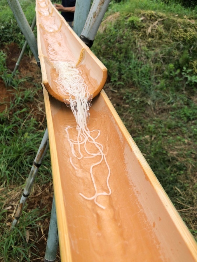 【竹から手作り】流しそうめんイベントを行いました！ はたけあそびネット