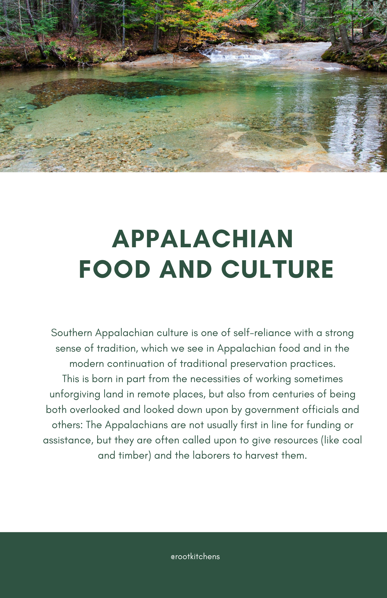 Appalachian Food and Culture Root