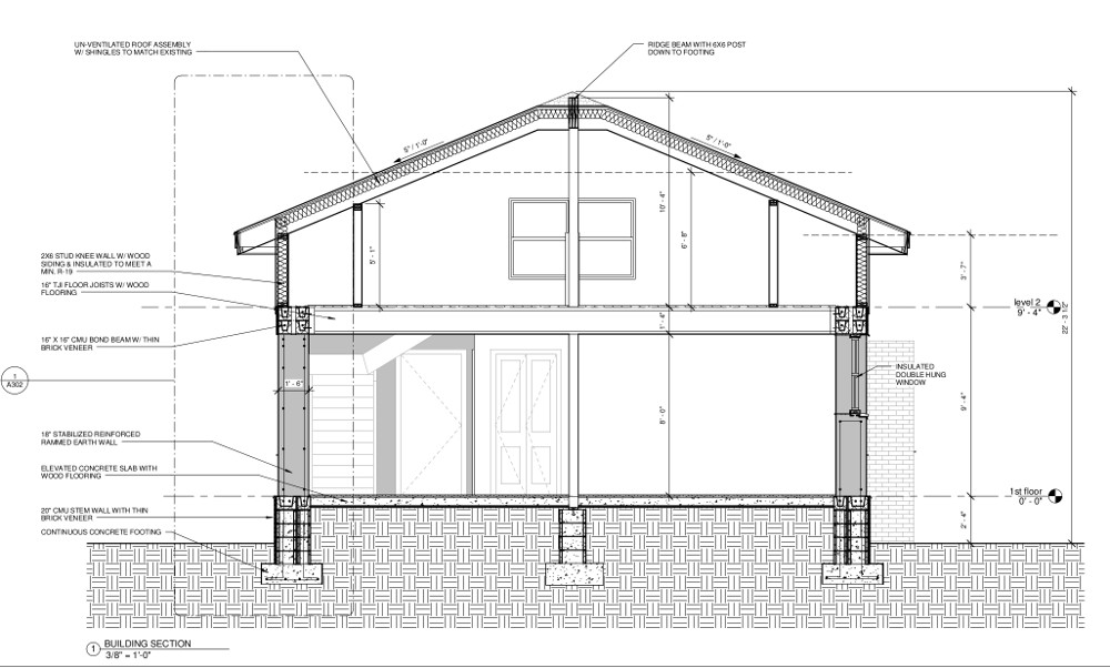 Rammed Earth Byrnes Down, Charleston , SC Root Down Designs