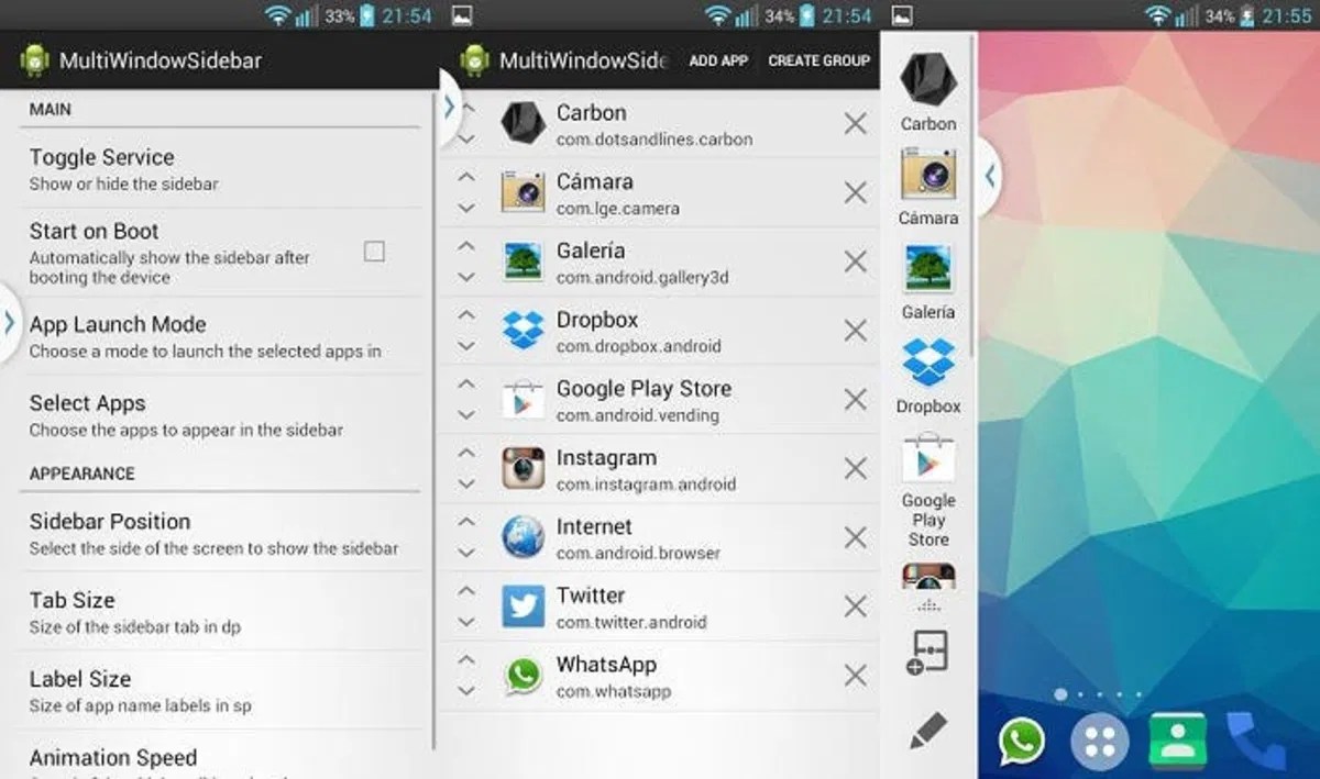 Prueba la barra lateral de los Samsung Galaxy en tu Android