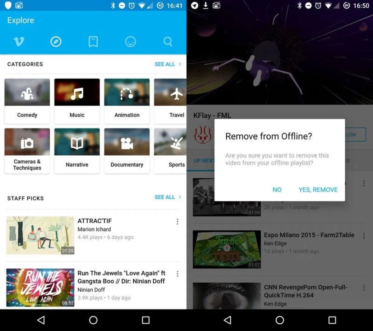 Vimeo permite ahora descargar vídeos en dispositivos Android