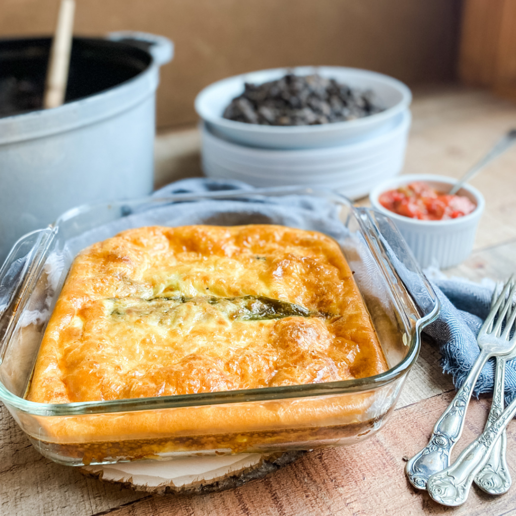 Chile Relleno Casserole with Anaheim Peppers Roots & Boots