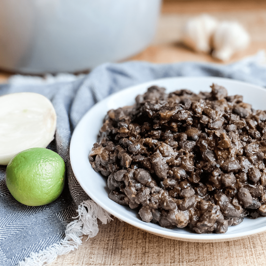 Healthy Refried Black Beans Roots & Boots