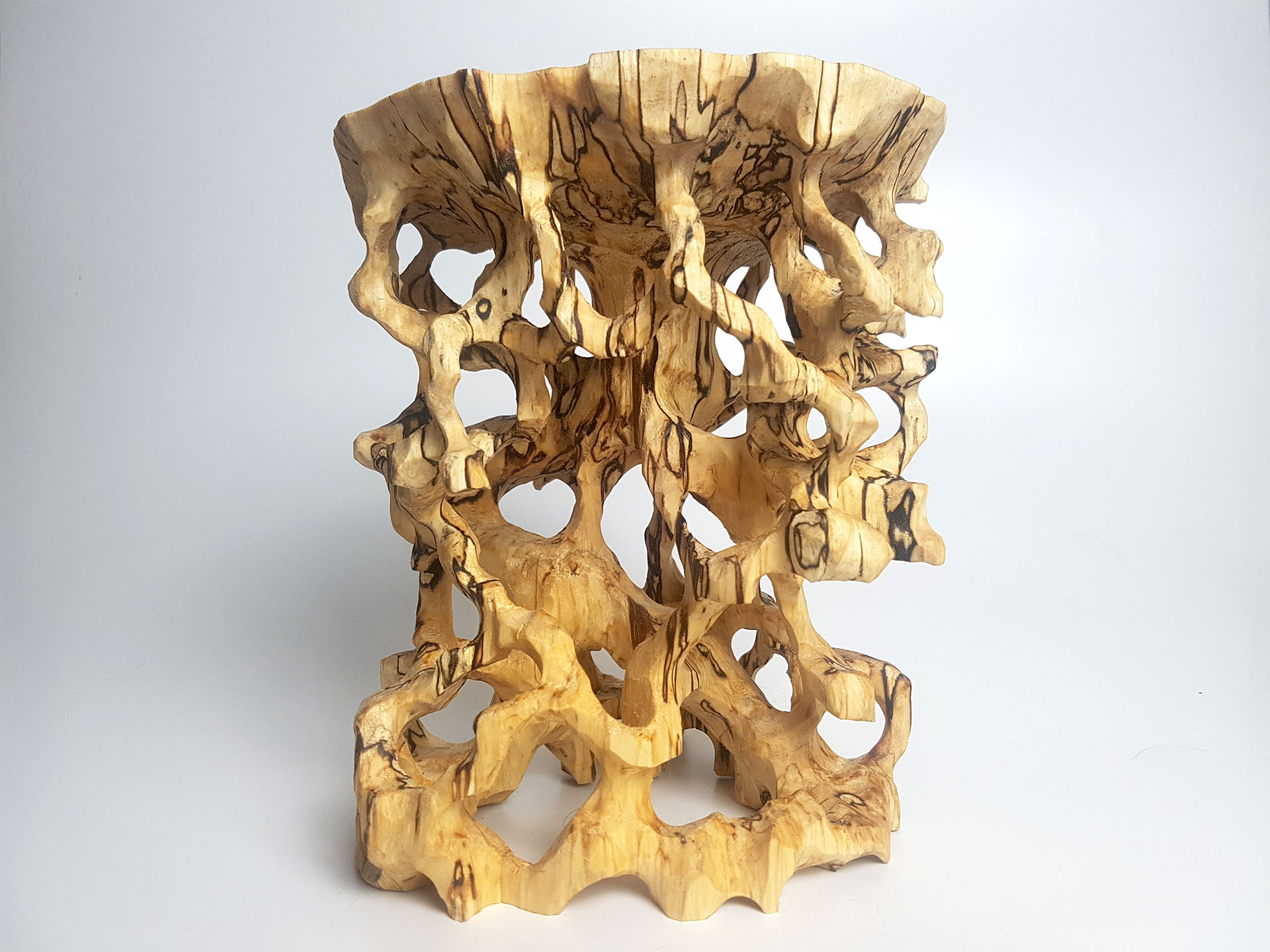 Bonsai stand root style spalted wood table base Rootstands