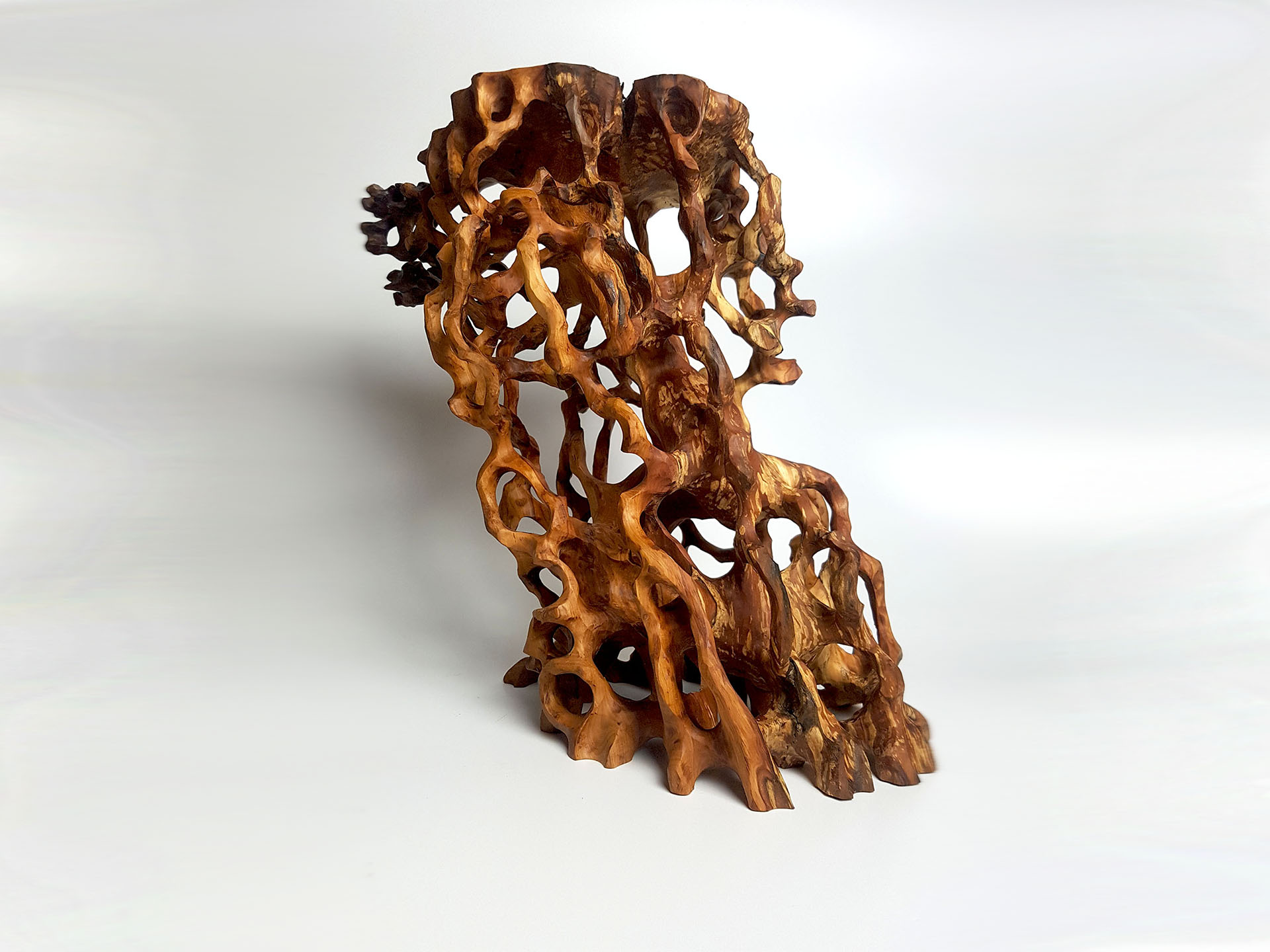 Bonsai stand root stand hard spalted wood base table Rootstands