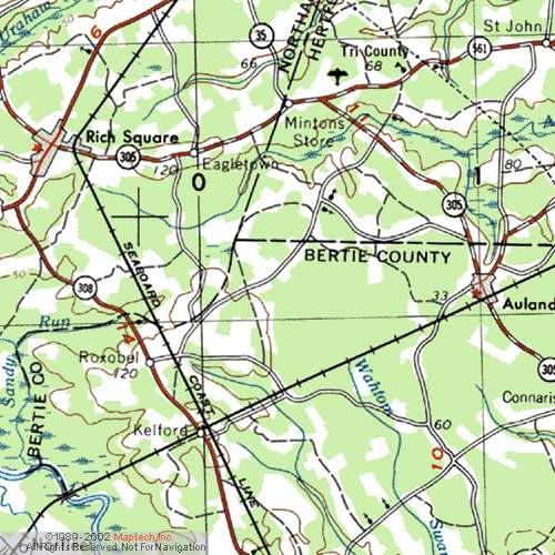 Bertie County, North Carolina Aulander Map