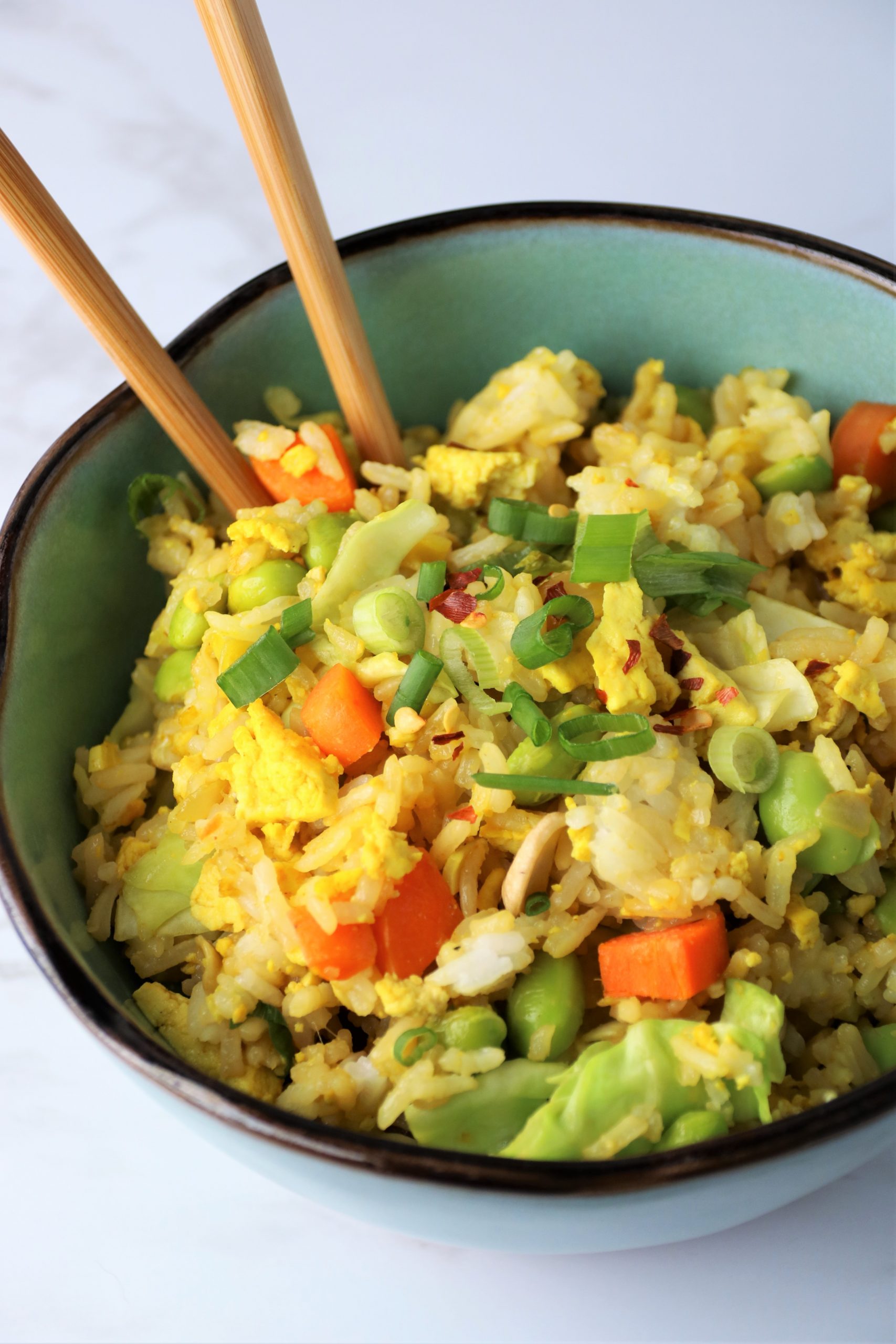 Vegan "Egg" Fried Rice Rooty Fruity Vegan
