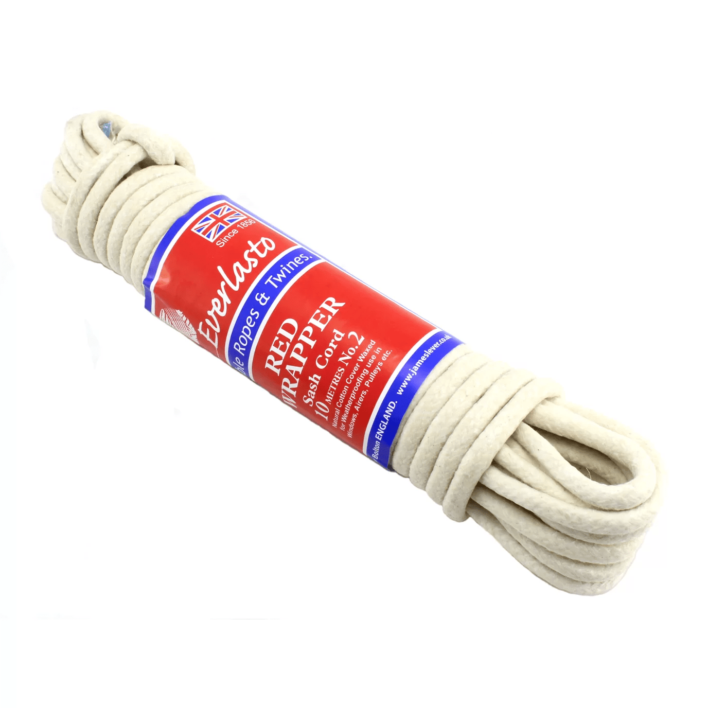 Everlasto Waxed Sash Cord No.2 Red Wrapper 6mm X 10m 5 Pack Rope Source