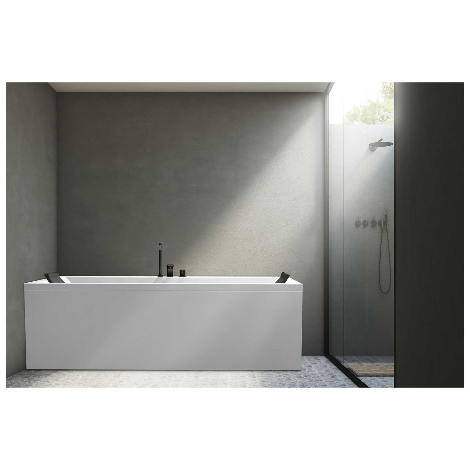 Rörfokus Badkar Badkar Interform Nemo Vänster 190x85 Vit/Vit 1099600V Rörfokus