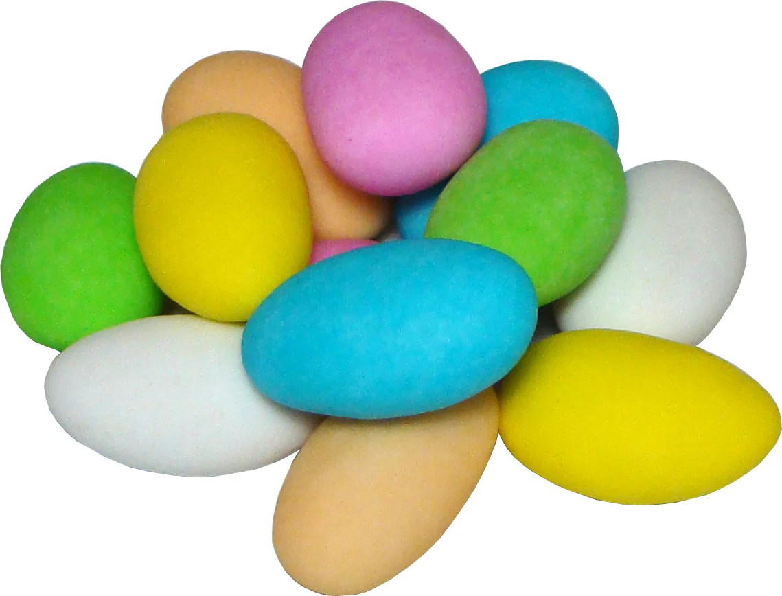 Rosa Assorted Color Jordan Almonds dull or polished finish Rosa