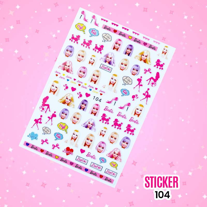 Sticker de Barbie 104 Rosa Pink