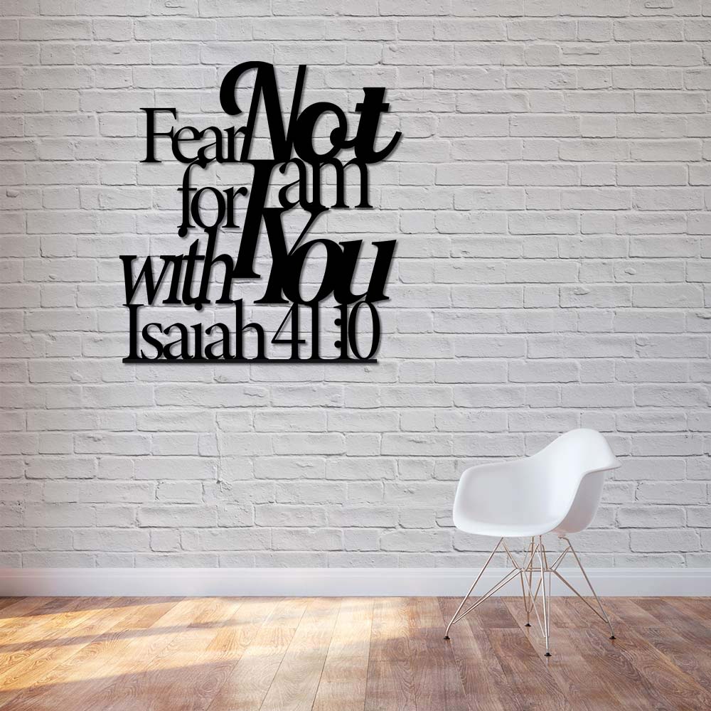 Isaiah 4110 Bible Verse Metal Wall Art LED Light, Christian Home Decor