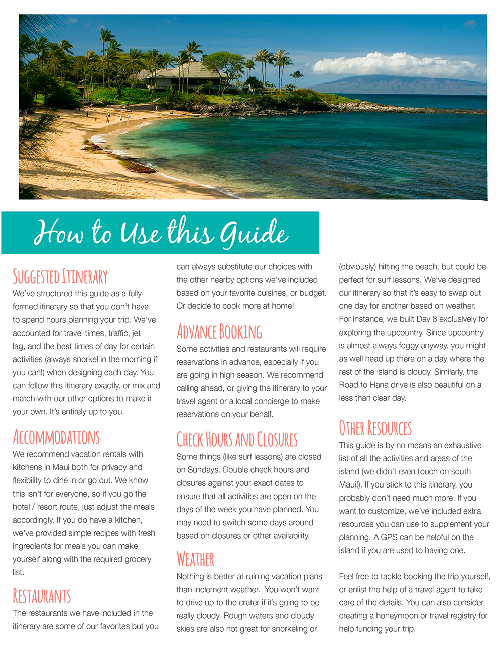 Maui Hawaii Printable Guide 86 Free Pages about Maui.