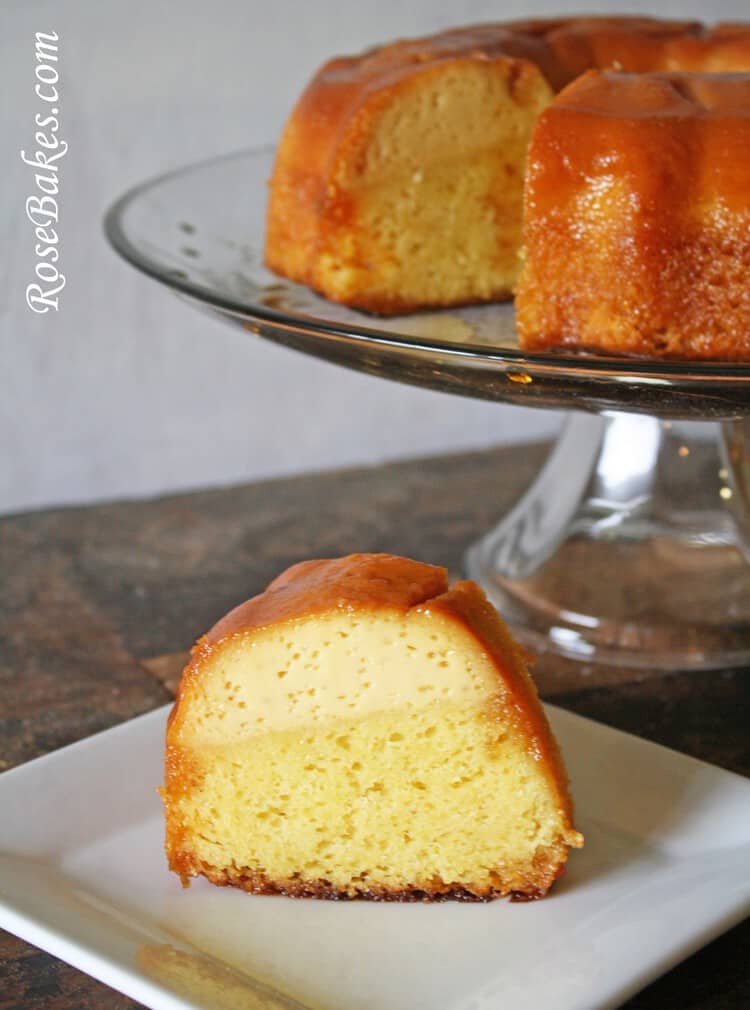 Flan Cake Rose Bakes