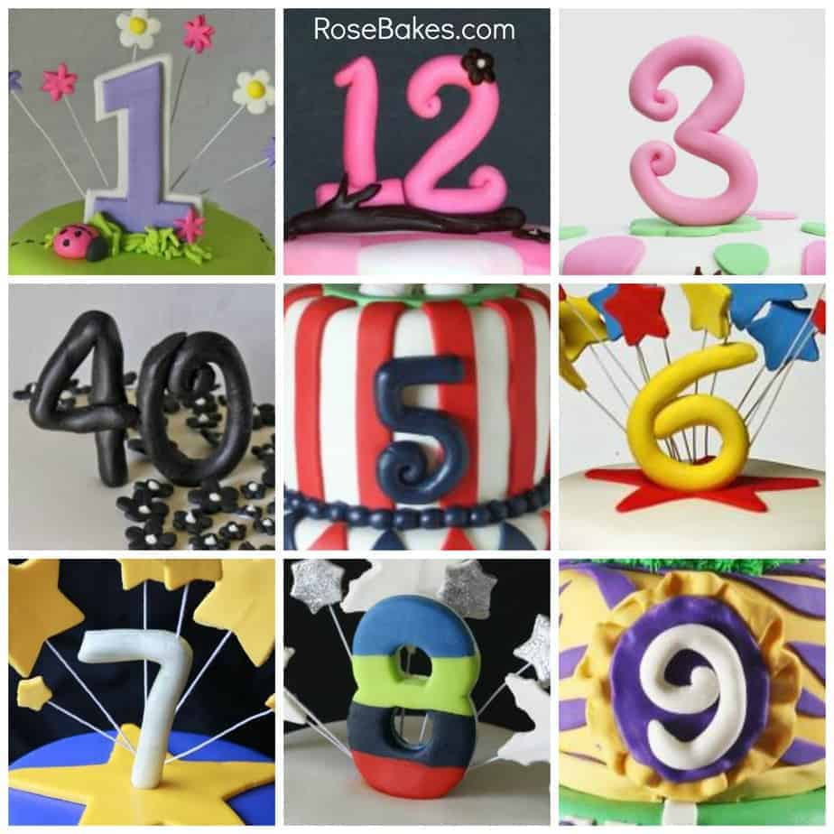 How to Make Fondant Number Cake Toppers Rose Bakes