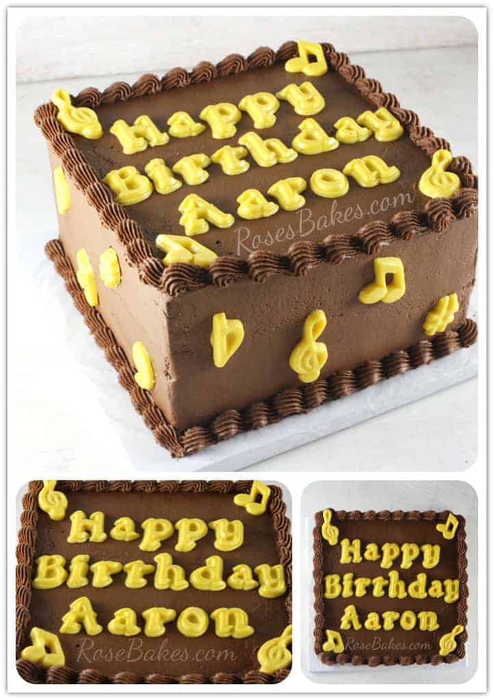 Chocolate Music Cake Rose Bakes