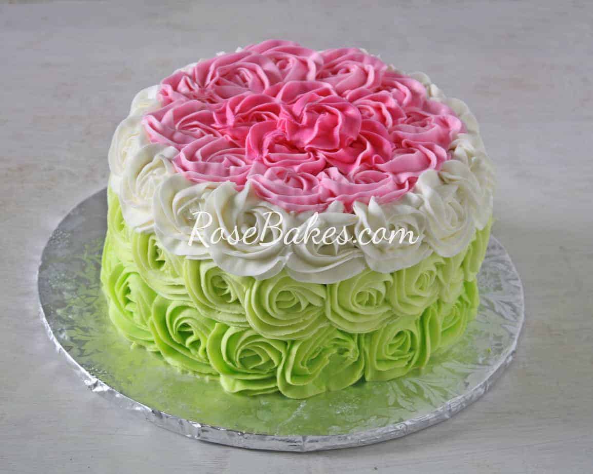 Ombre Buttercream Roses Cake and Crazy Comments Rose Bakes