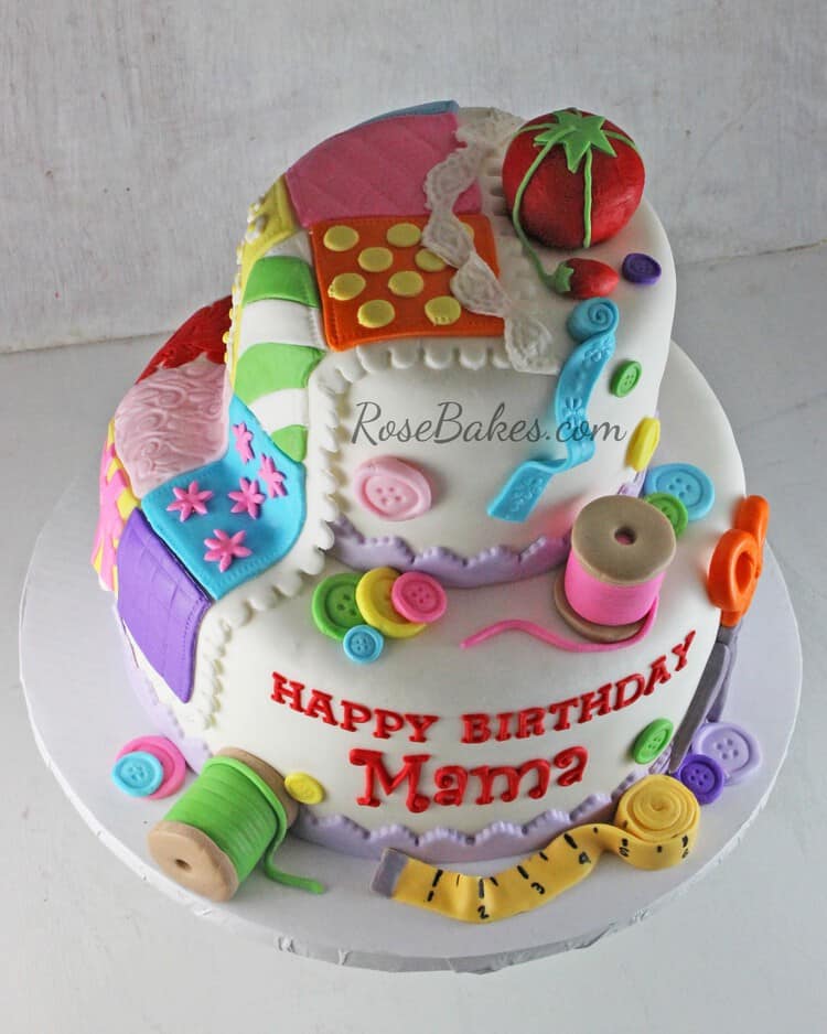 Quilting Cake Rose Bakes