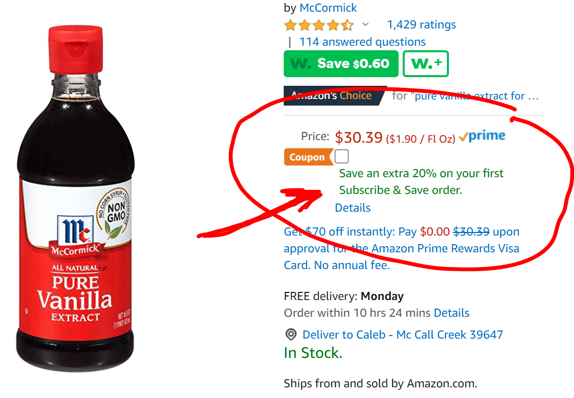 McCormick Pure Vanilla Extract 16 oz Bottle only 22.79 shipped!