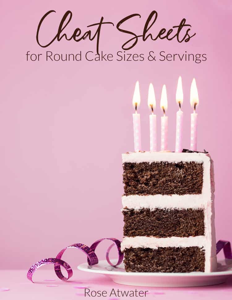 Cheat Sheets for Round Cake Sizes & Servings