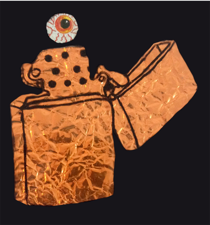 tinsel painting Rose Eken