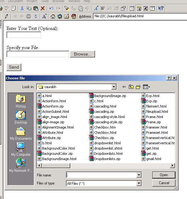 HTML File Upload