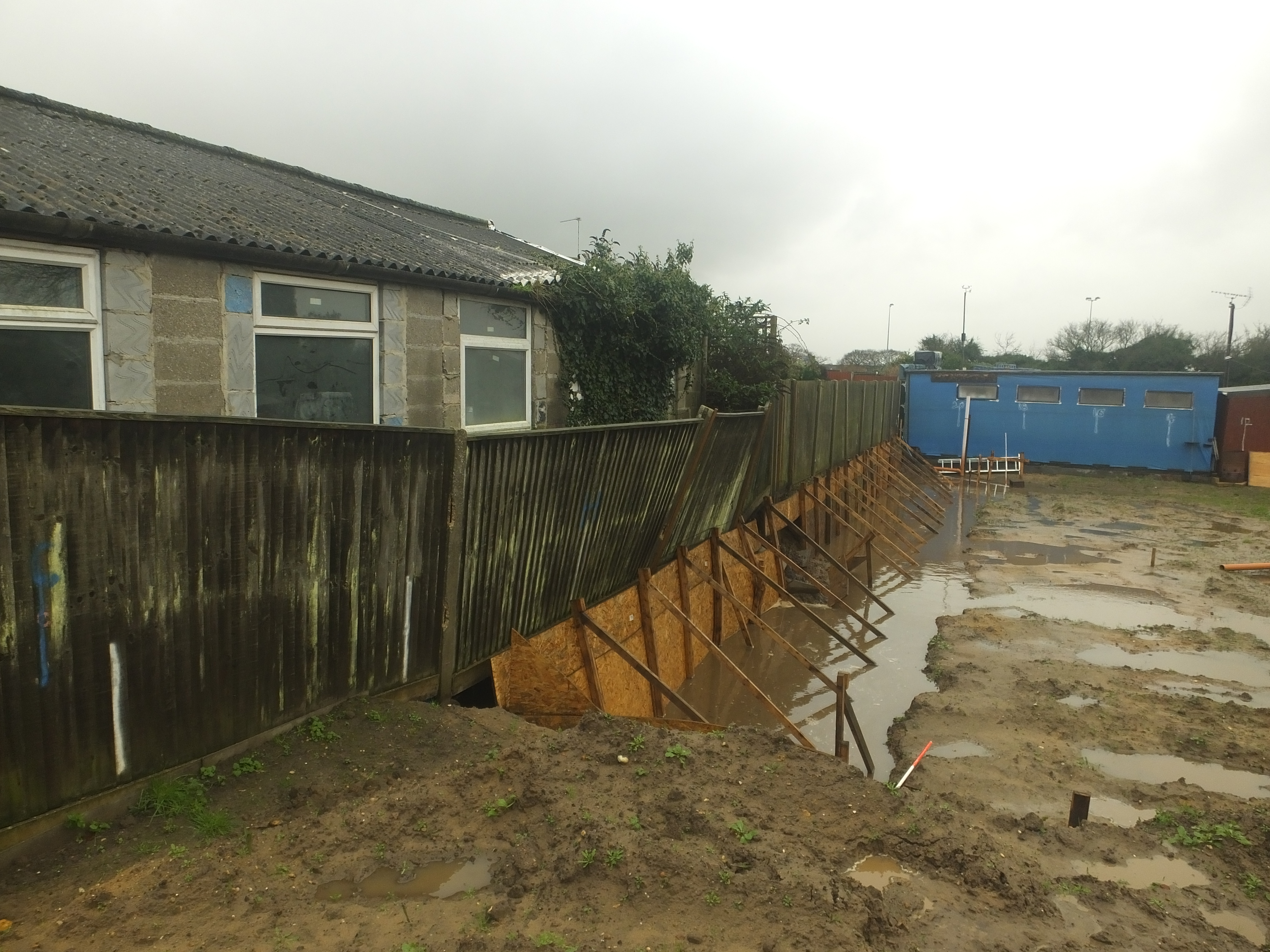 Rain Washes Fence and Shoring Panels Down! » Roselea