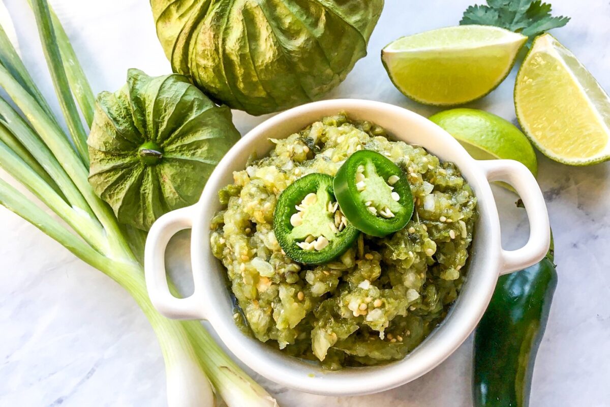 Easy Roasted Jalapeño Salsa Verde Recipe Rosemary & Maple