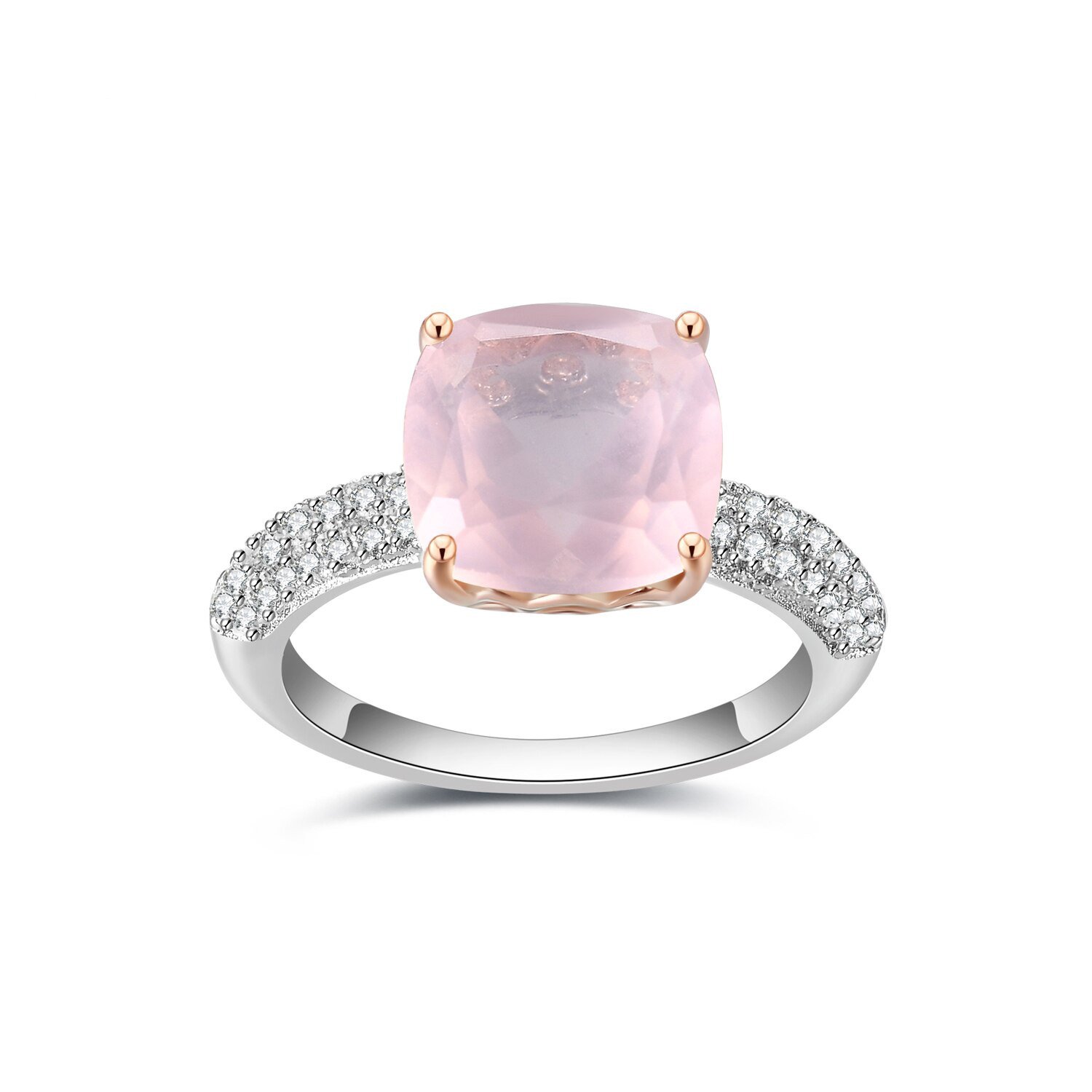 Rose Quartz Engagement Ring Rose Quartz Store