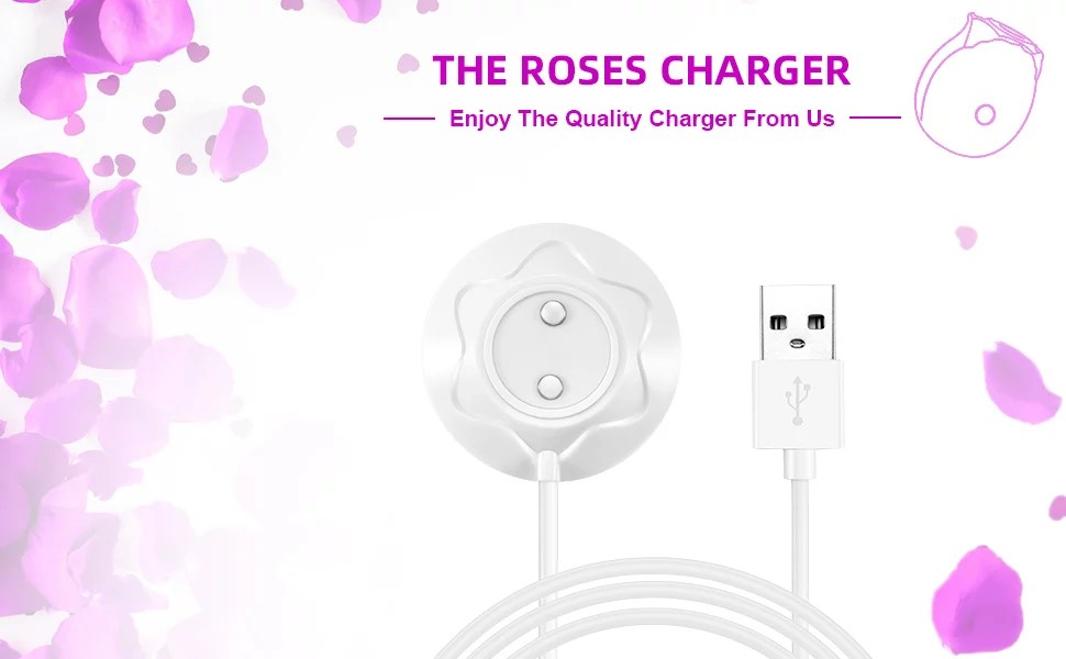 Rose Toy Charger Standing Adapter Fast Charging USB Cable