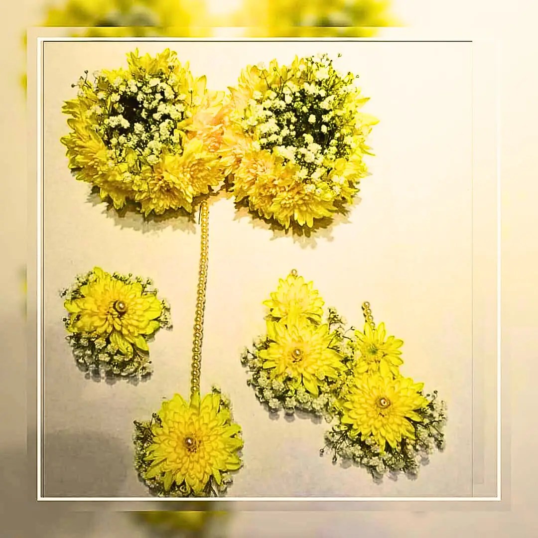 Chrysanthemum Bliss Collection Flower Jewellery Karachi online